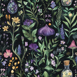 Magical herbs botanical fabric