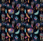 Dark night dreamcatcher galaxy fabric draped view