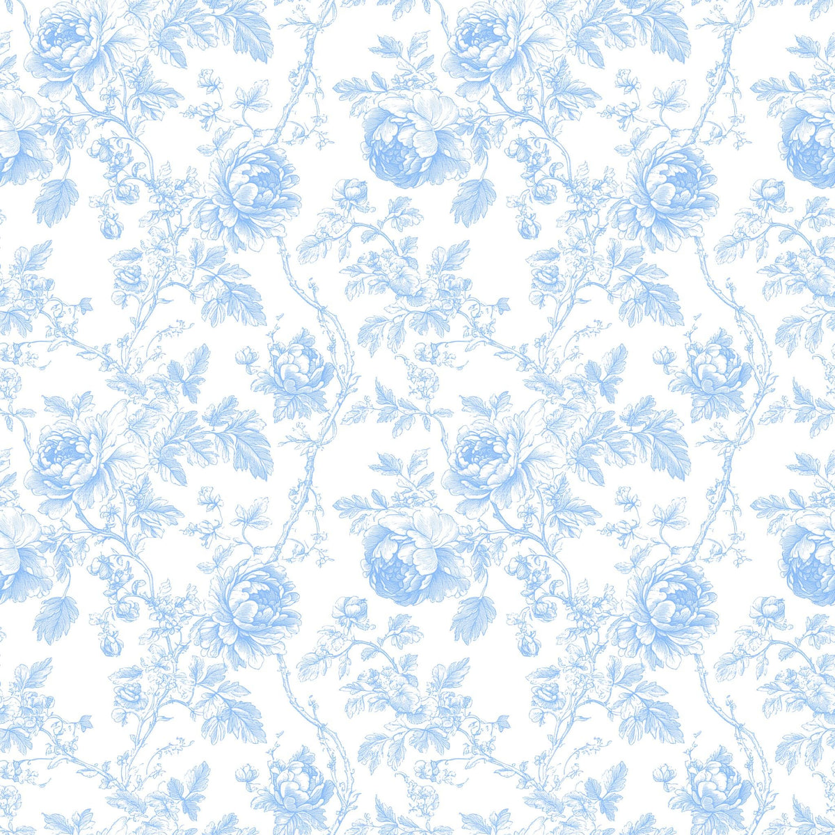 Pink premier prints toile fabric flat lay view