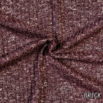 4x4 chunky rib knit fabric flat lay view