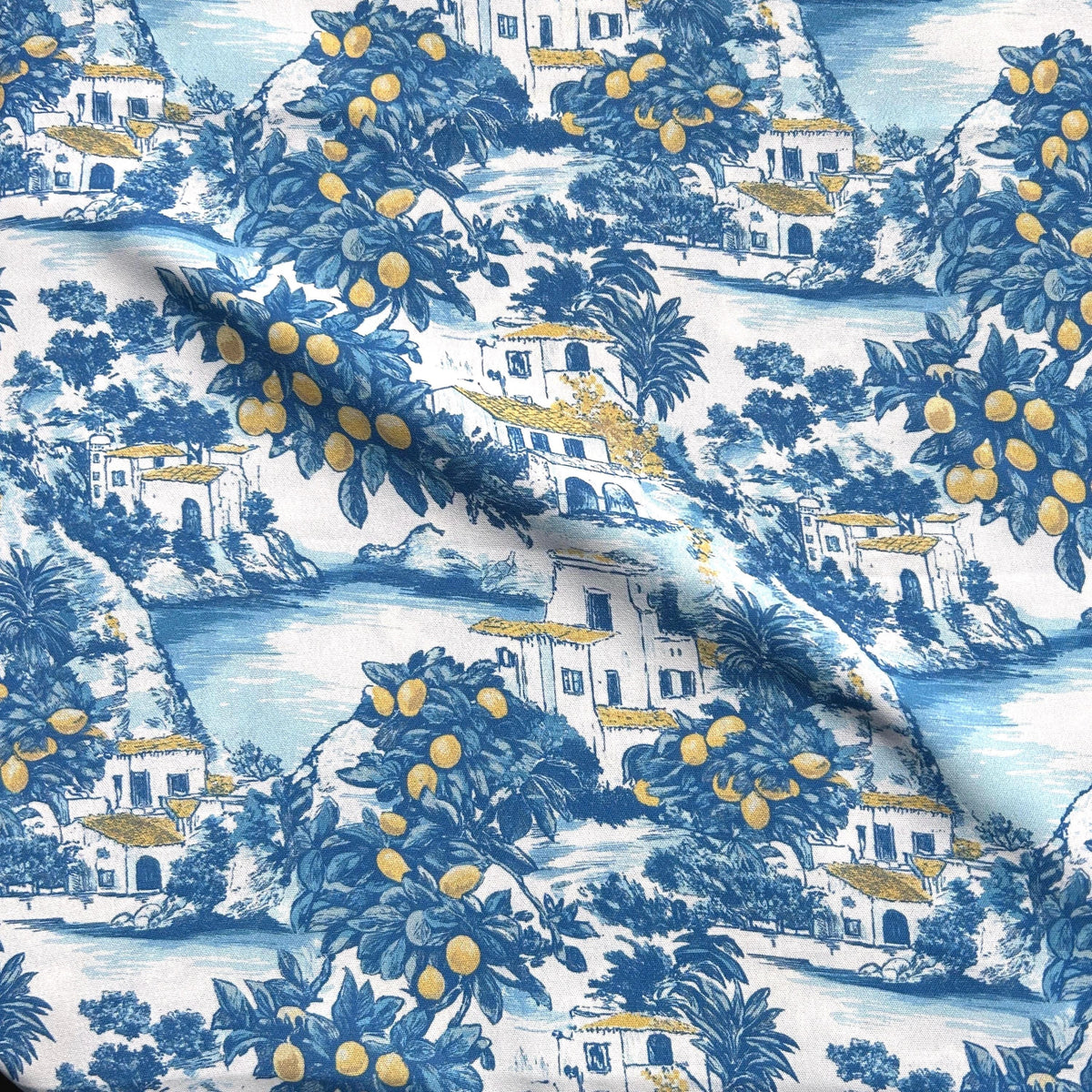 Mediterranean lemon grove fabric