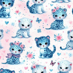 Baby leopard nursery fabric