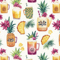 Hawaiian tiki cup fabric