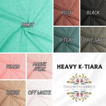 K-tiara heavy hacci knit fabric draped view