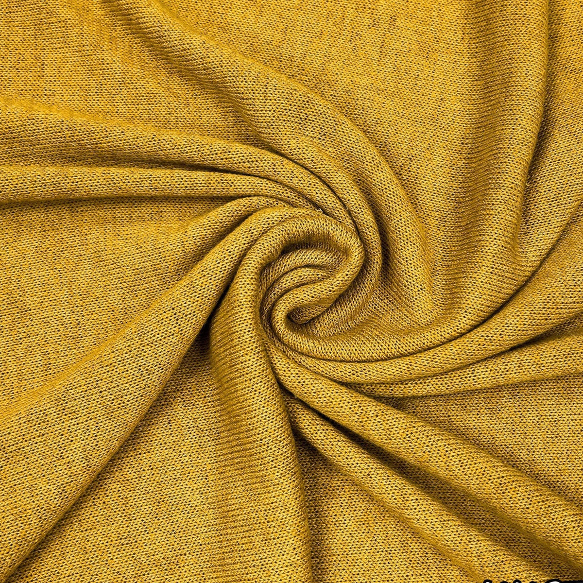 Log PD Hacci Knit Fabric in Yellow Tones — fabric by the yard — alternate view
