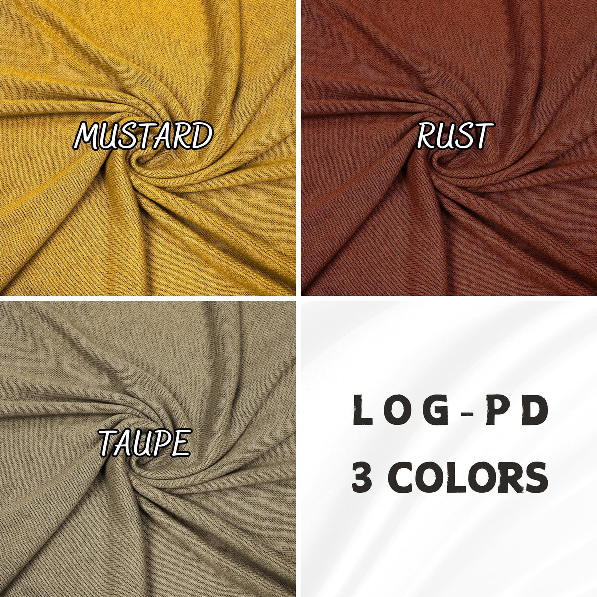 Log PD Hacci Knit Fabric in Yellow Tones — fabric by the yard — additional view