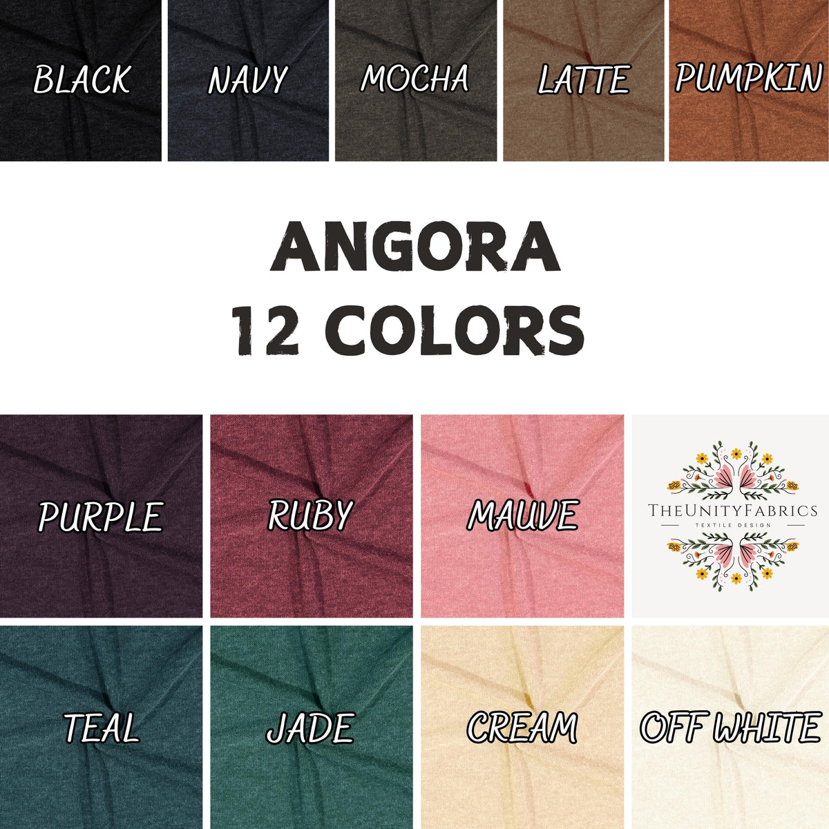 Soft angora knit fabric detail view
