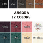Soft angora knit fabric detail view