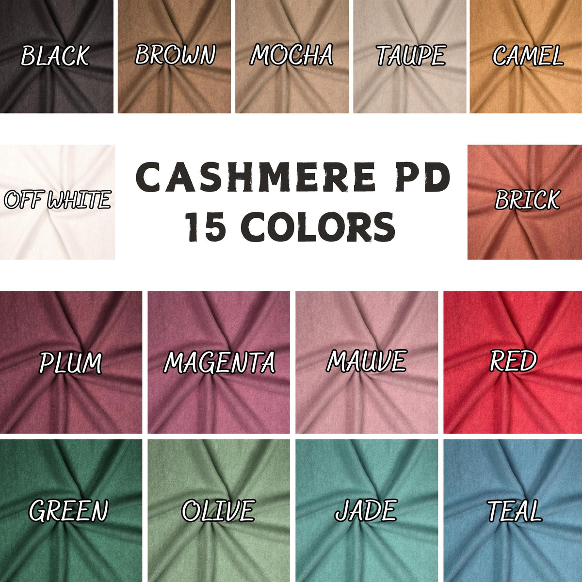 Cashmere blend sweater knit fabric flat lay view