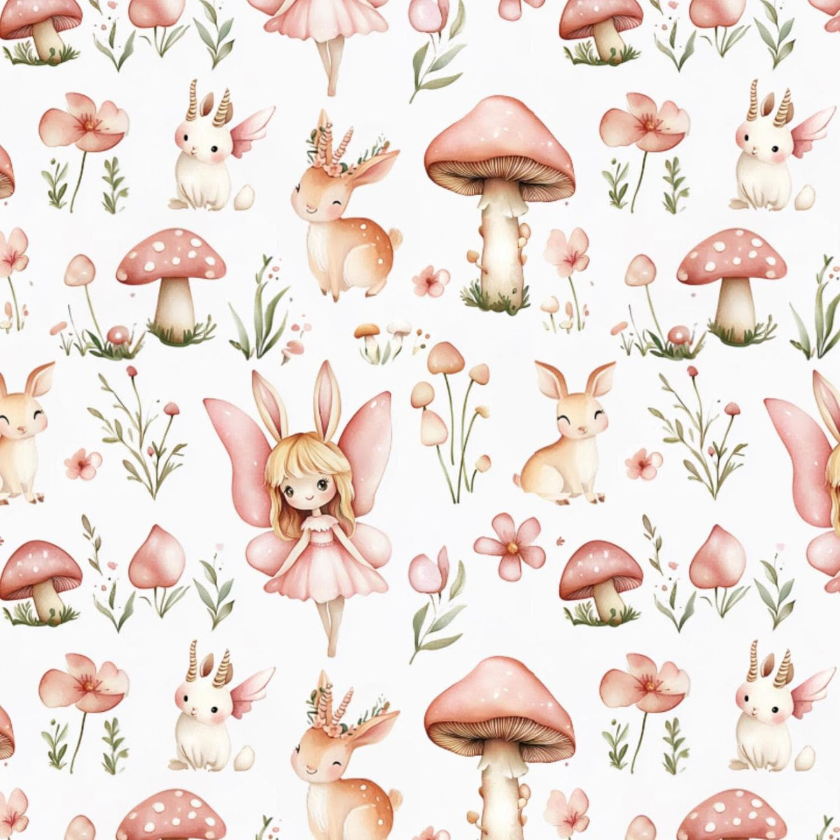 Wonderland fairy tale animal fabric