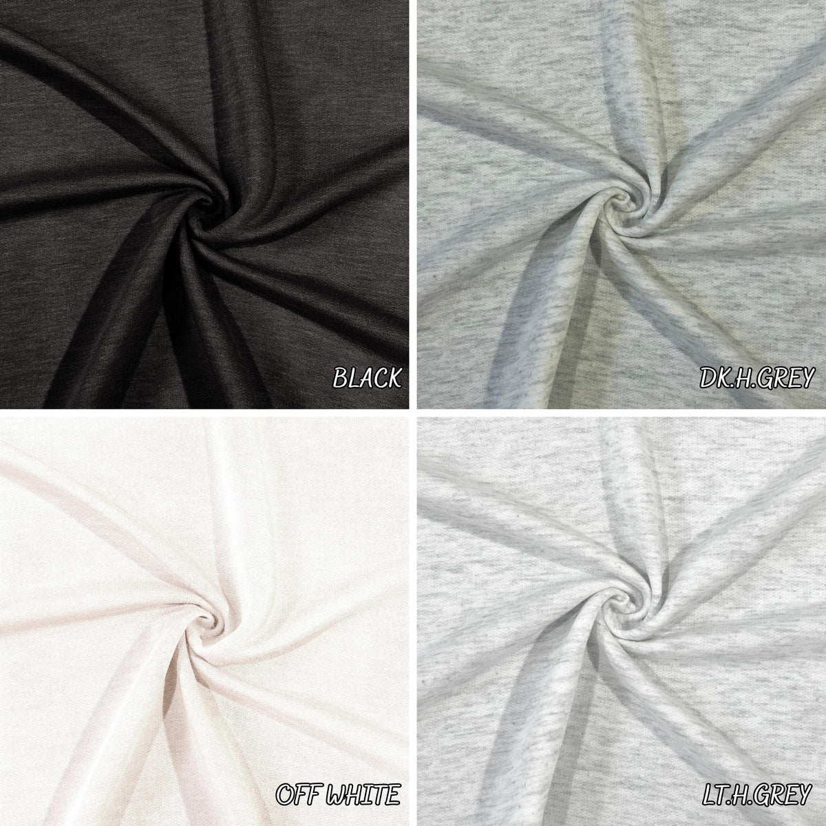 Brushed back french terry fabric detail view