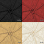 Oak leopard jacquard knit fabric draped view