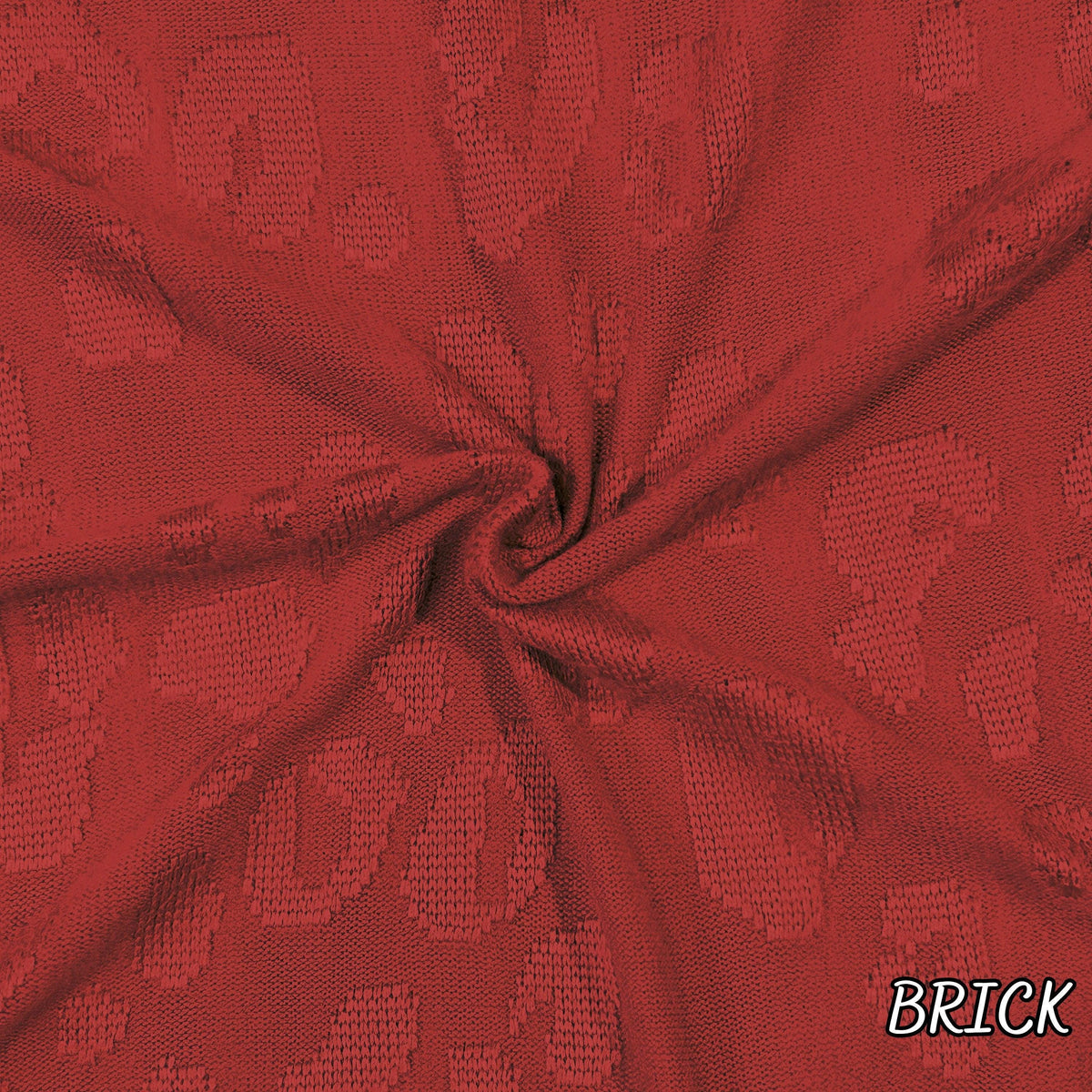 Oak leopard jacquard knit fabric detail view
