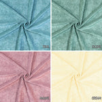 Thin loop terry cloth fabric flat lay view