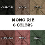 Mono rib knit fabric draped view