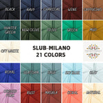Slub milano knit fabric flat lay view