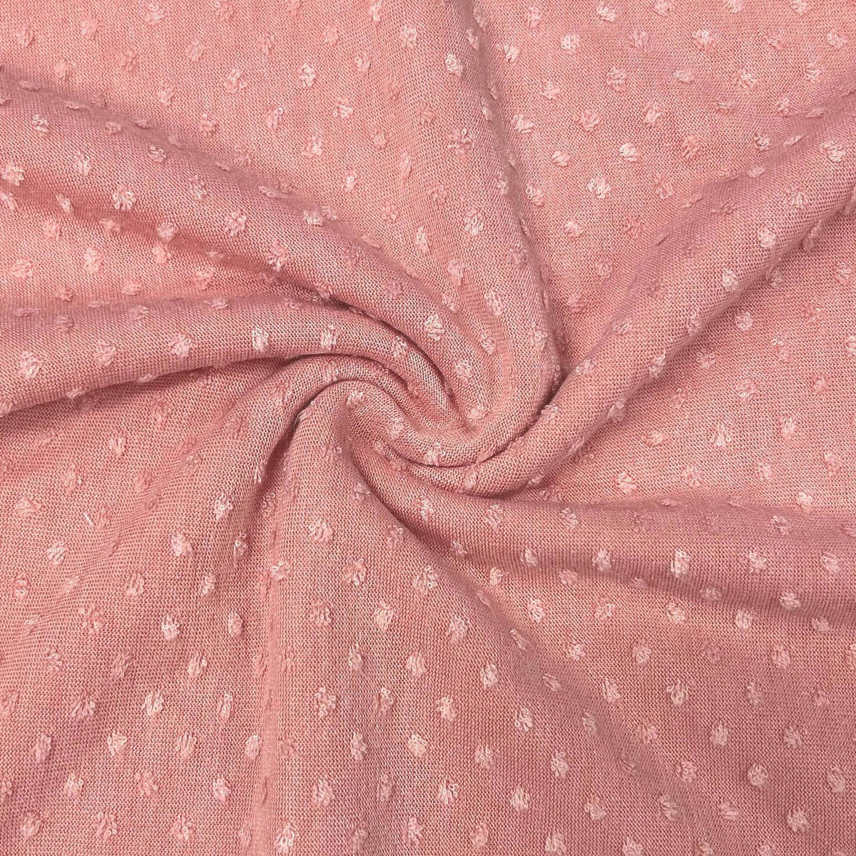 Swiss dot jacquard knit fabric detail view