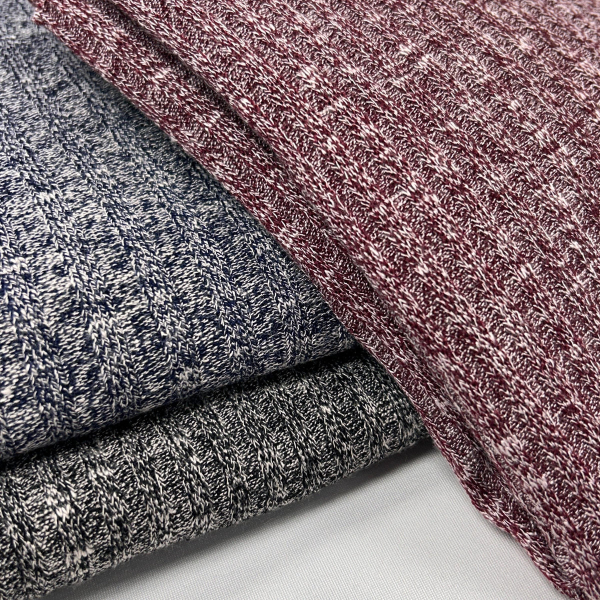 4x4 chunky rib knit fabric draped view