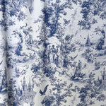 Pink english garden toile fabric texture close-up