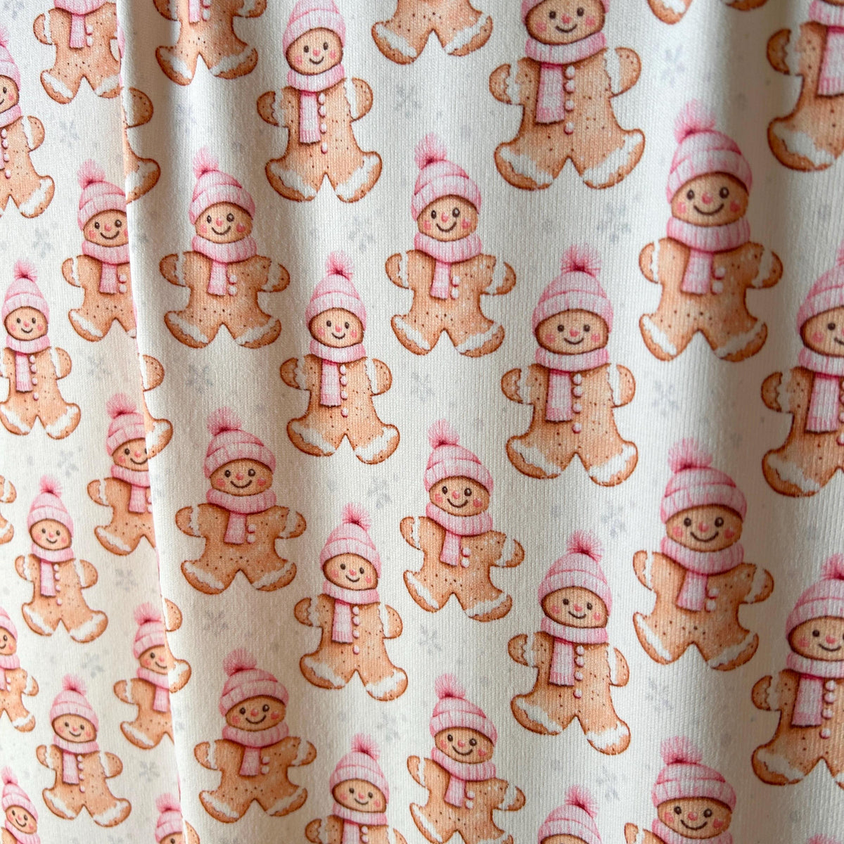 Gingerbread christmas fabric draped view