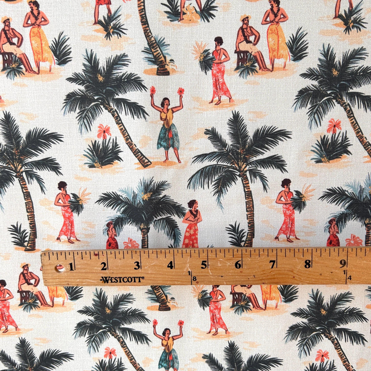 Vintage hawaii tiki fabric