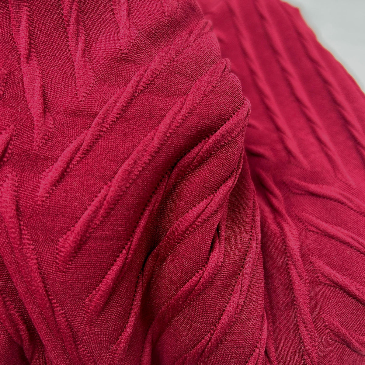 4-way stretch jacquard knit fabric flat lay view