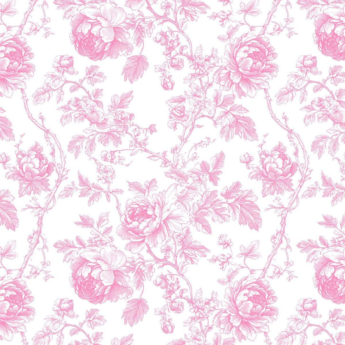 Pink premier prints toile fabric alternate angle view