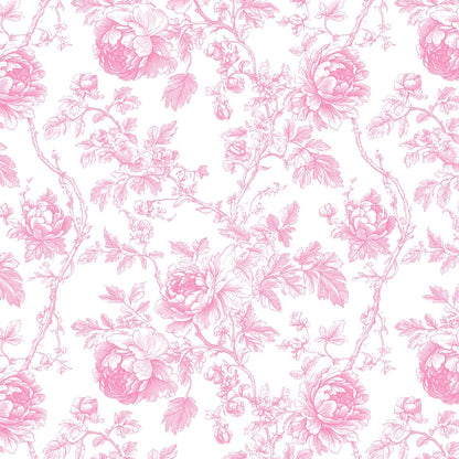 Pink premier prints toile fabric alternate angle view