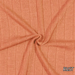 Brown fall band rib knit fabric detail view