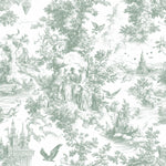 Pink english garden toile fabric folded view