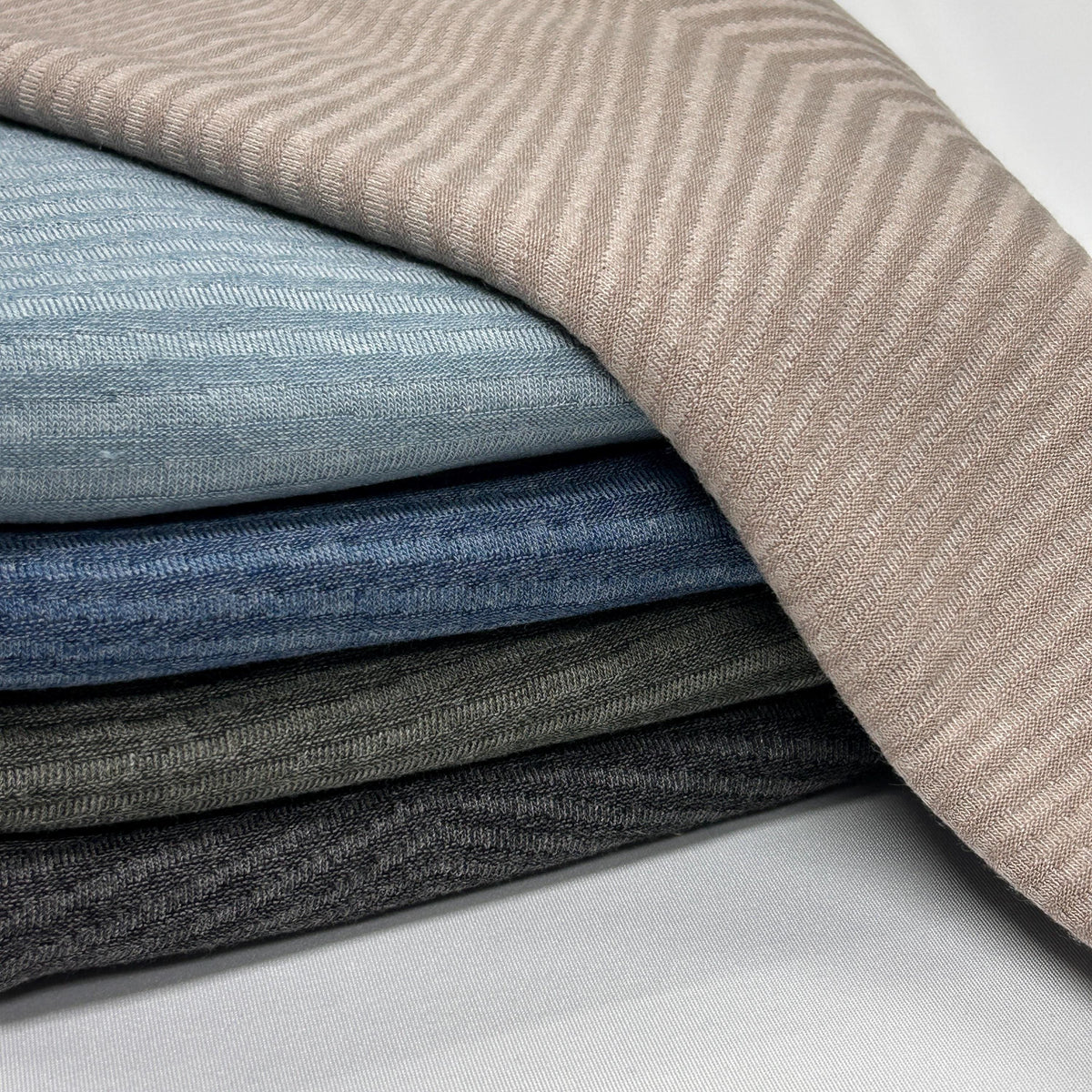 Diamond rib jacquard knit fabric close-up texture detail