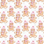 Gingerbread christmas fabric close-up texture detail