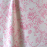 Pink premier prints toile fabric draped view