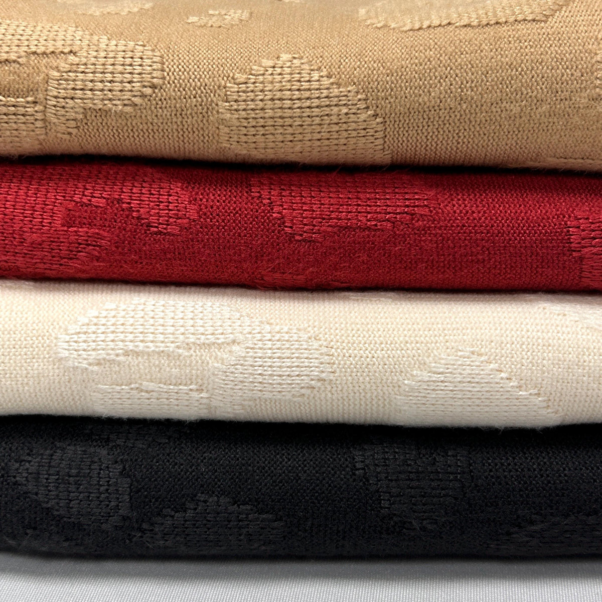 Oak leopard jacquard knit fabric close-up texture detail