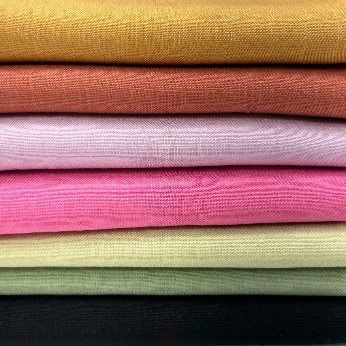 Rayon slub woven fabric close-up texture detail