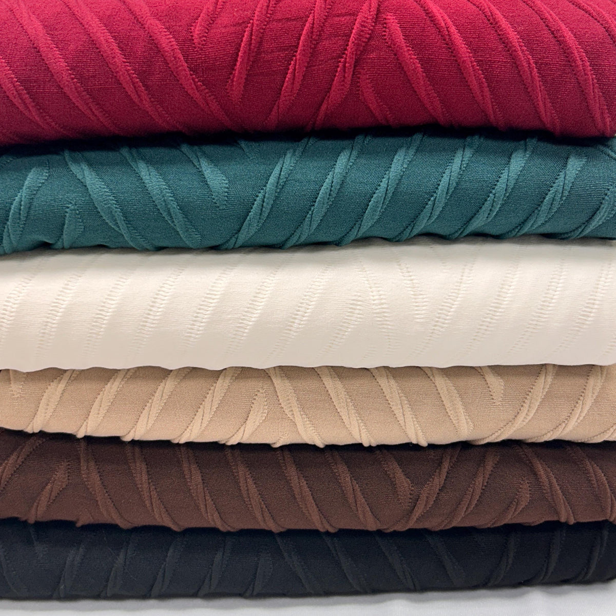 4-way stretch jacquard knit fabric close-up texture detail