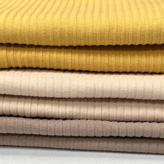 Cotton rib knit fabric