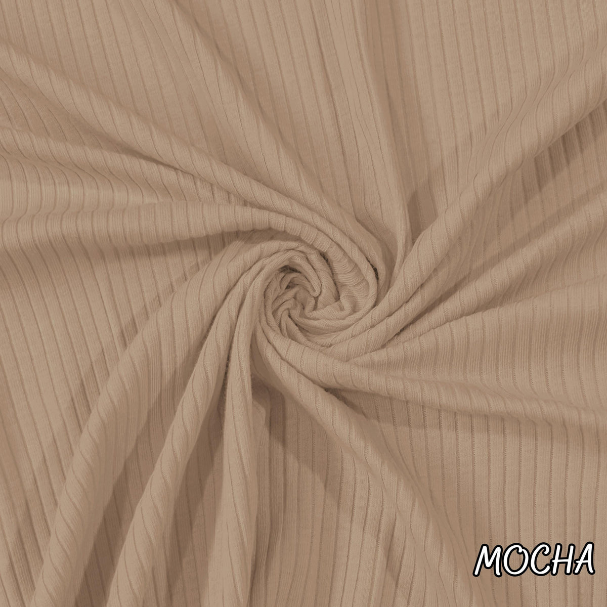 Cotton rib knit fabric detail view
