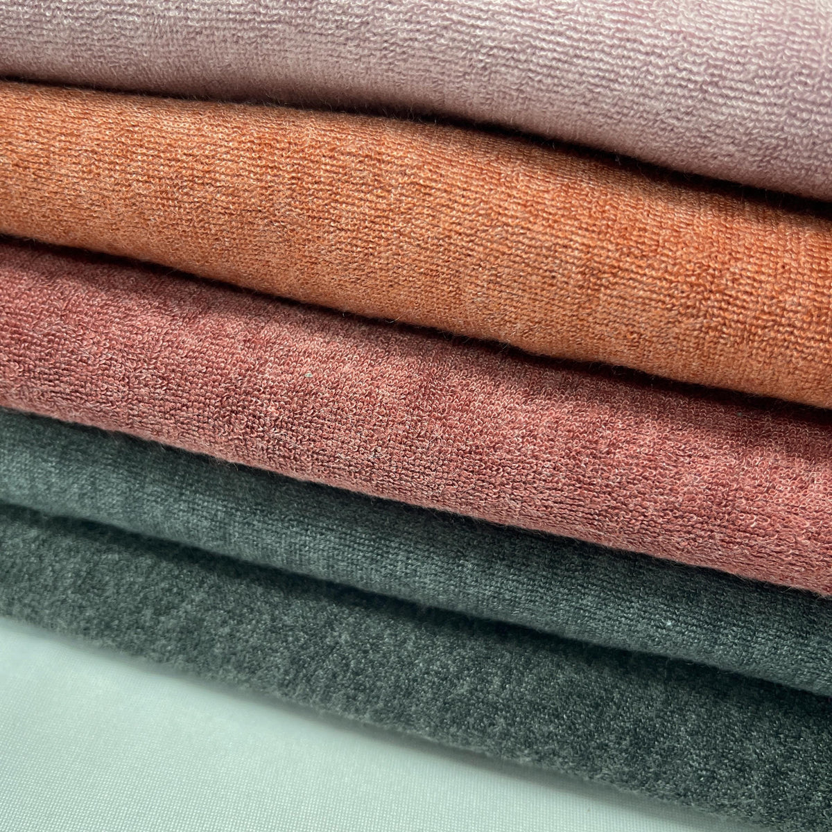 Thin loop terry cloth fabric close-up texture detail