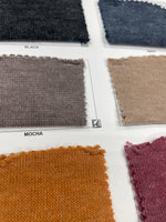 Soft angora knit fabric draped view