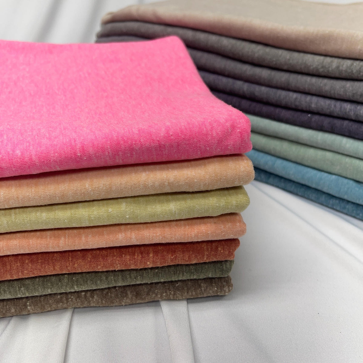 Tri-blend jersey knit fabric