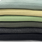 Annie brushed rib knit fabric draped view