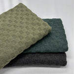Loop terry jacquard fabric draped view