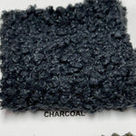 Poodle teddy faux fur fabric flat lay view