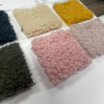 Poodle teddy faux fur fabric draped view