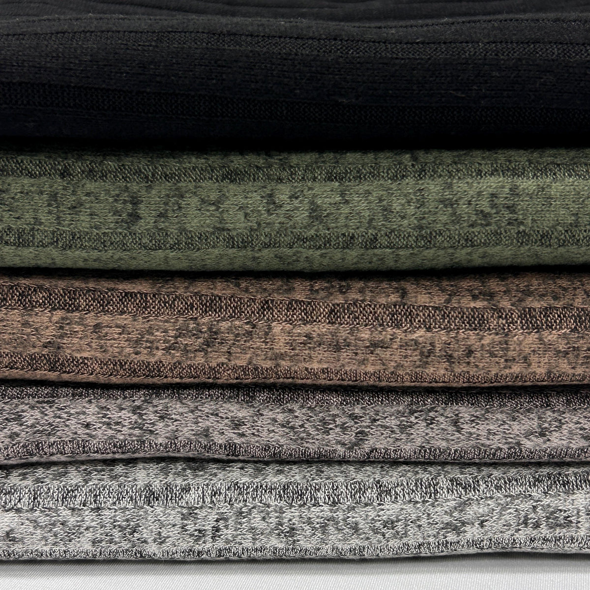 8x4 brushed rib knit fabric close-up texture detail