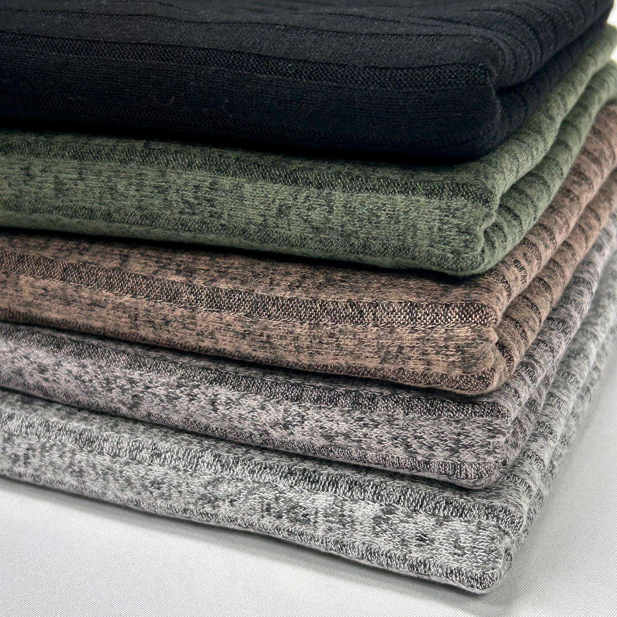 8x4 brushed rib knit fabric
