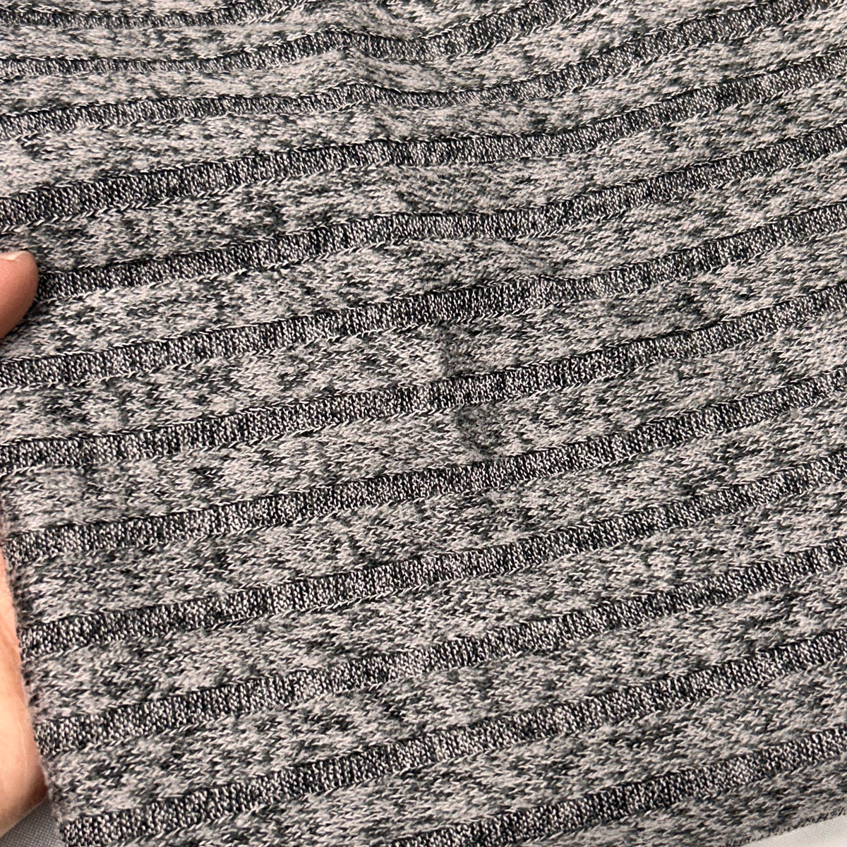 8x4 brushed rib knit fabric draped view