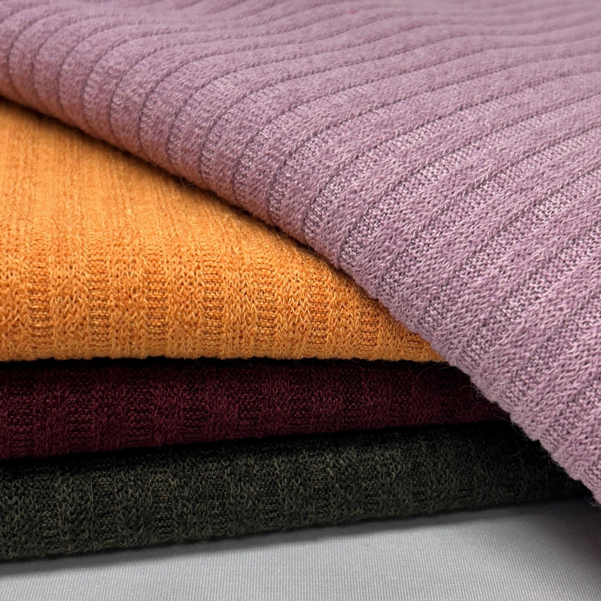 Mirr stripe rib knit fabric close-up texture detail