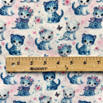 Baby leopard nursery fabric draped view